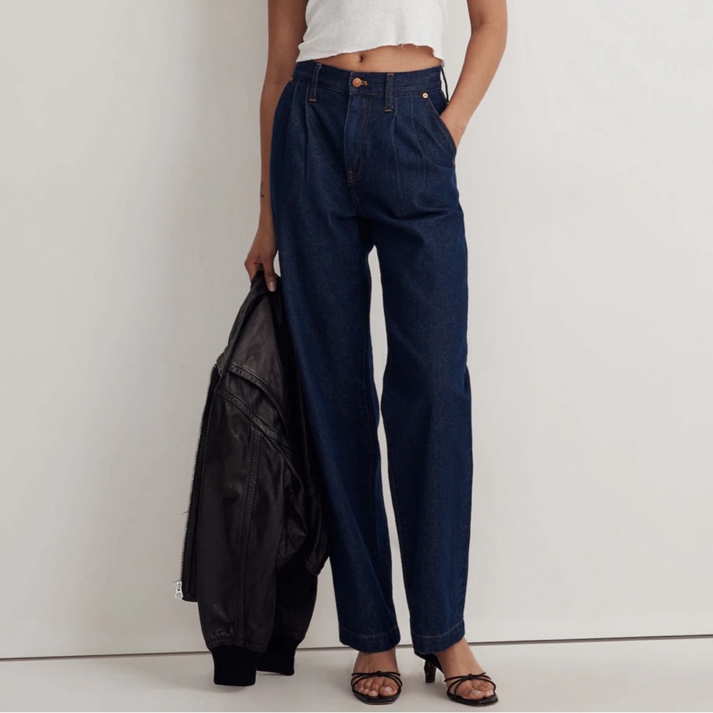 Madewell Women's Straight Leg Jeans - Dark Blue